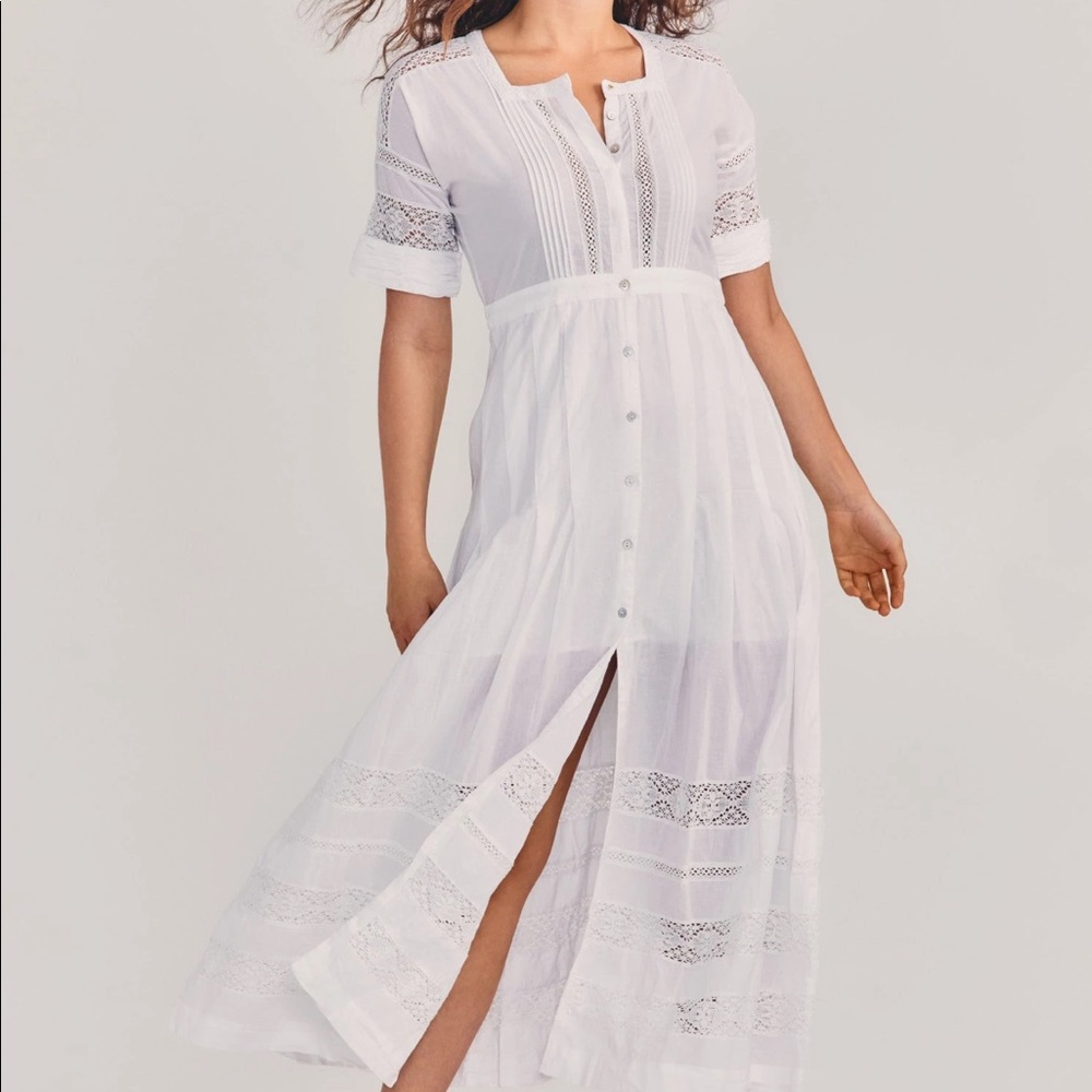 Loveshackfancy Edie dress white size medium